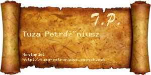 Tuza Petróniusz névjegykártya